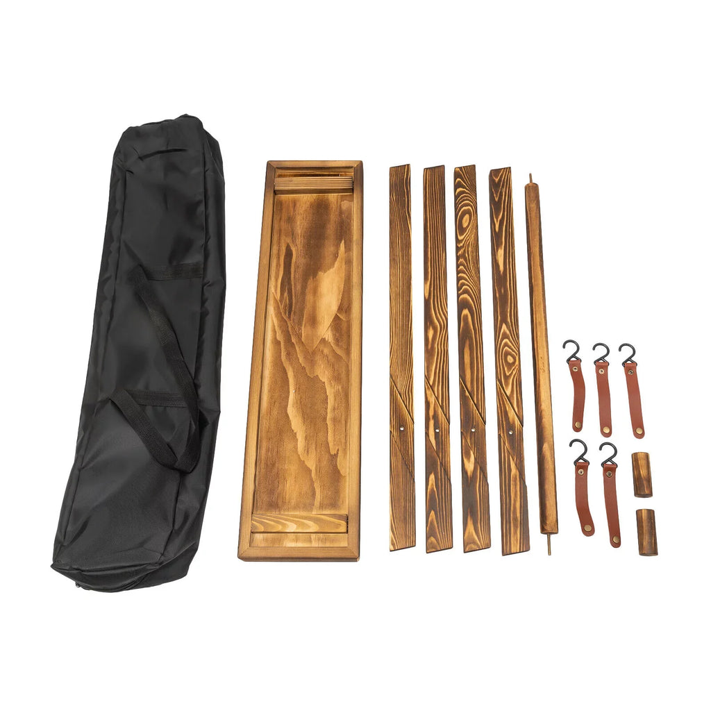 Wooden Grill Picnic Camping, Outdoor Shelf BBQ Rack Rack Picnic, for Storage Miumaeov Portable Table