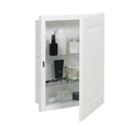 Recess-Mount Door, Raised Pride American Rectangle, with Panel White 20 in., Medicine Cabinet, 16 classic x