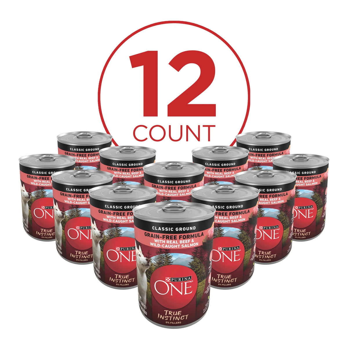 (12 13 Classic Instinct True Pack) One Purina Dog Food, Cans Ground Wet oz