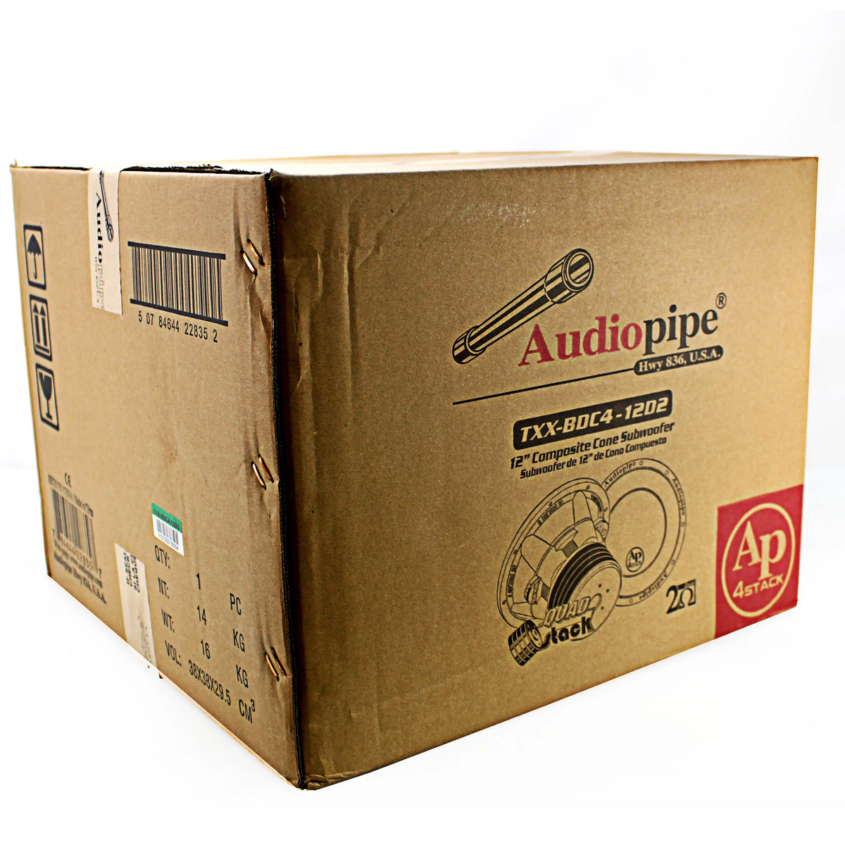 2,200 Dual 2 Ohm AudioPipe Subwoofer System 12 Car new Watt TXX-BDC4-12D2 Inch Audio