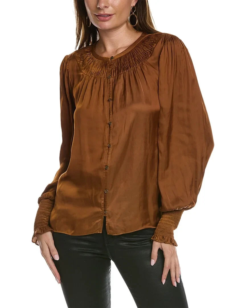 Blouse, new S, Brown womens Ramy Brook Isla
