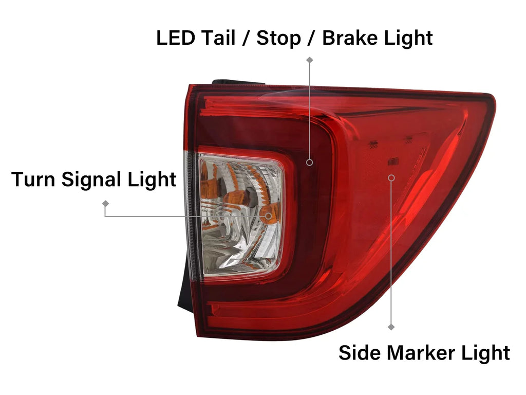 HO2805120 Side Bulb Right Tail for Light 33500TG7A11 APA 2020 Replacement with 2022 2021 2019 Outer Passenger Pilot