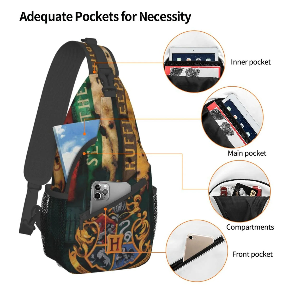 Harry Sling Travel Backpack Potter Teen Bags Chest Adults Women Diagonally Crossbody Bag new Daypack For Men Hogwarts