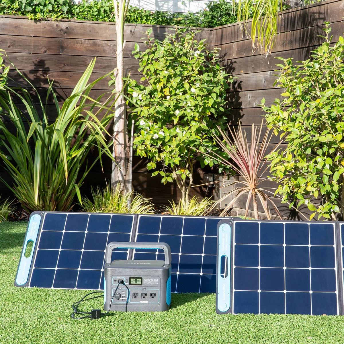 Quiet, Home Outlets) For 1X Devices HomePower (3X Station Portable Solar Indoor-Safe 1000W Generator Panels. Power Solar Geneverse 1002Wh Generator AC Battery 100W Power ONE Backup 2X + Bundle: (1x2)