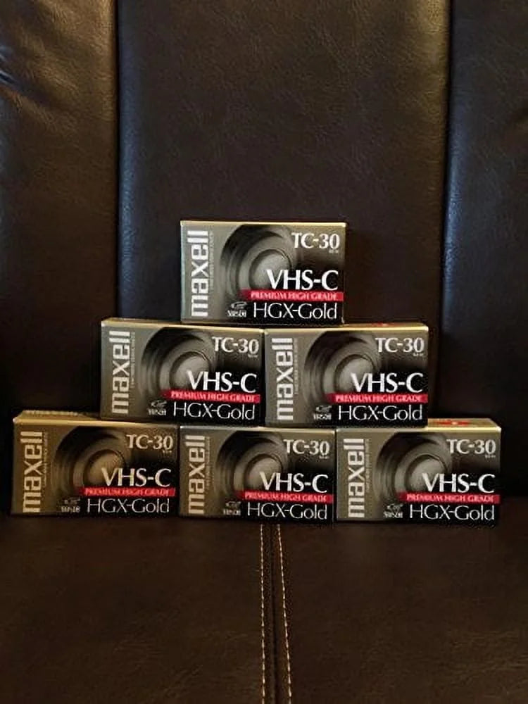 6-Pack VHS-C Camcorder, HGX-Gold TC-30, Maxell