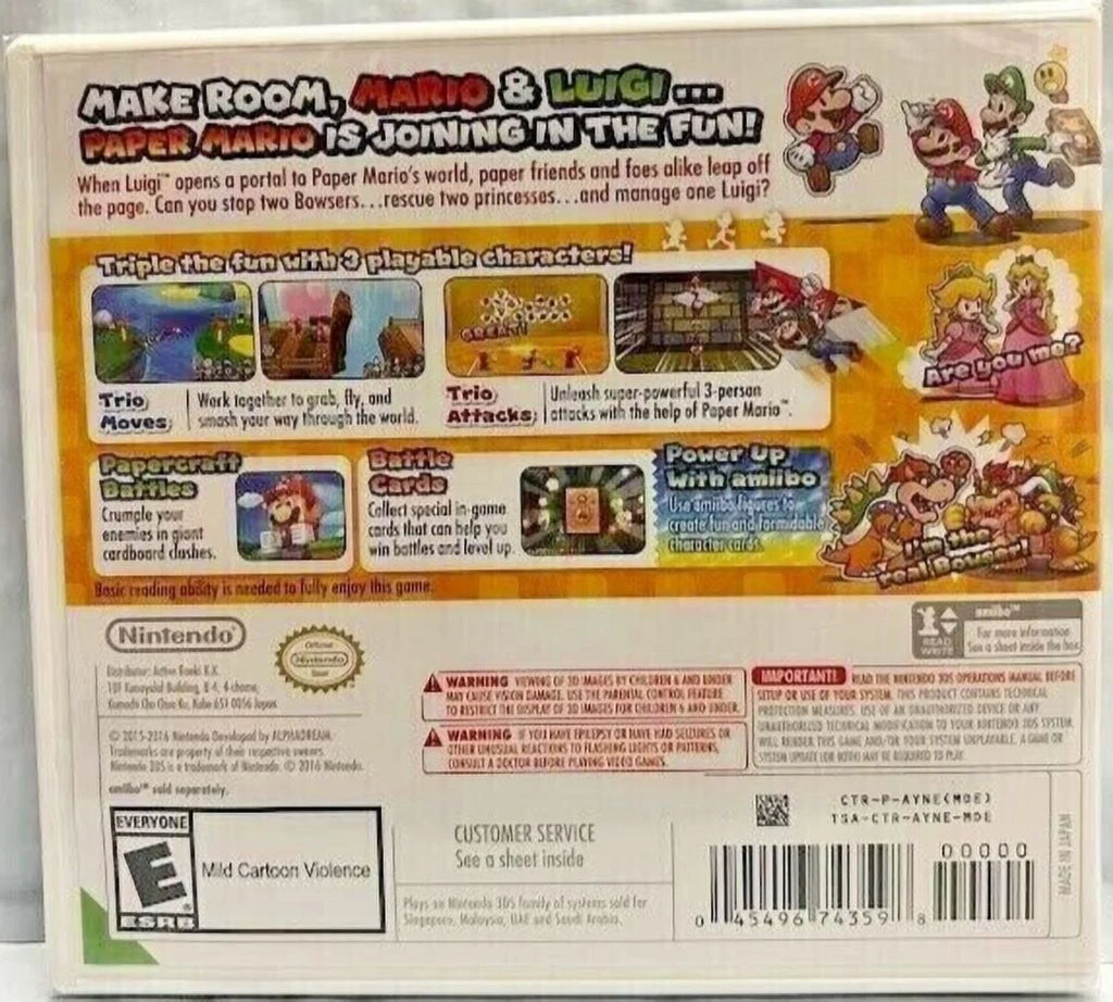 Mario Brand & RPG New 3DS (Action Special Game 2015) Luigi: Jam Paper