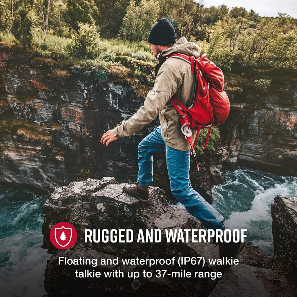Surveillance Emergency UHF/FM 22 Walkie Radios Channels NOAA special edition Ultra-Clear Waterproof Reception CXT1095 With to (1-Pack) Headset 40 Weather Range Talkies Cobra Two-Way IP67 Up Certified Channels Mile