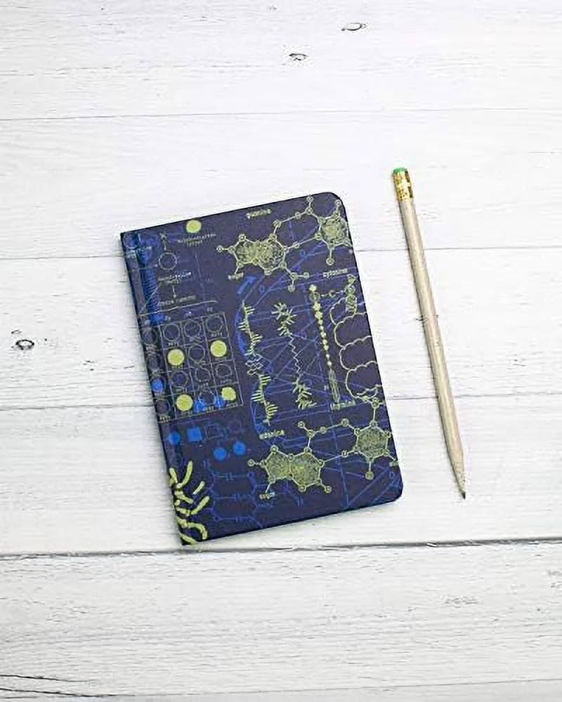 Grid Recycled) Genetics DNA Dot 100% & Pages, Notebook. trendy Hardcover, (Mini