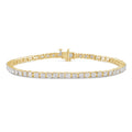 Gold, (J, 14K in I2) Round 7" Bracelet Tennis ct Yellow 4.00 Diamond Arista