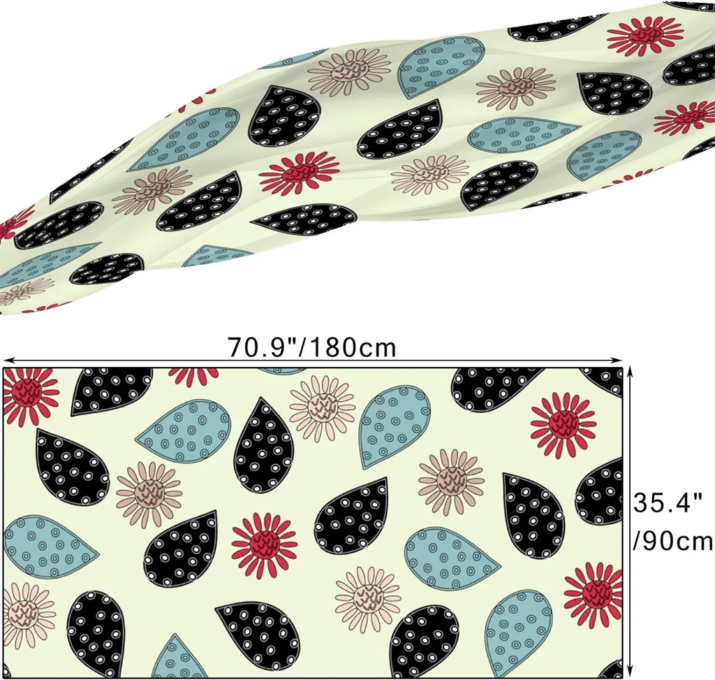 Silk Girls Women Hyjoy for Scarves Long high quality Lightweight Wrap Neck Scarf Doodles Shawl Flower
