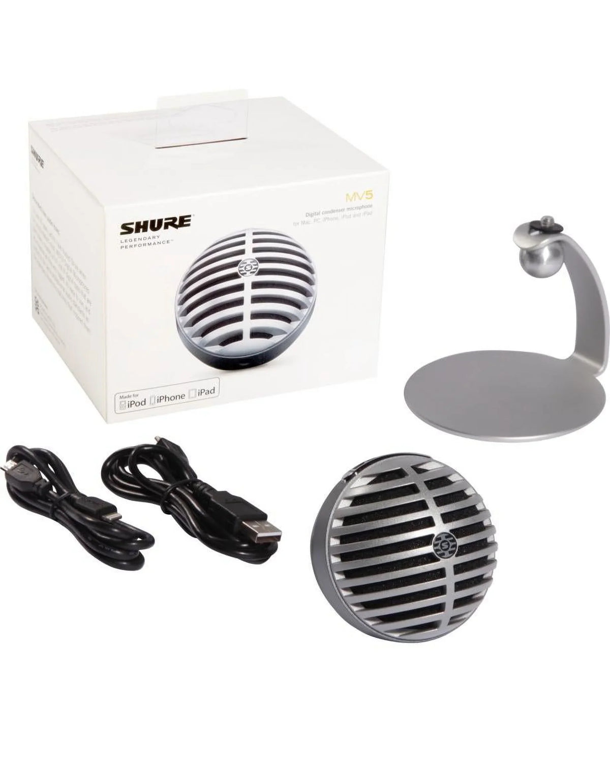 Version Digital Gray Shure Condenser MV5/A-LTG Microphone -
