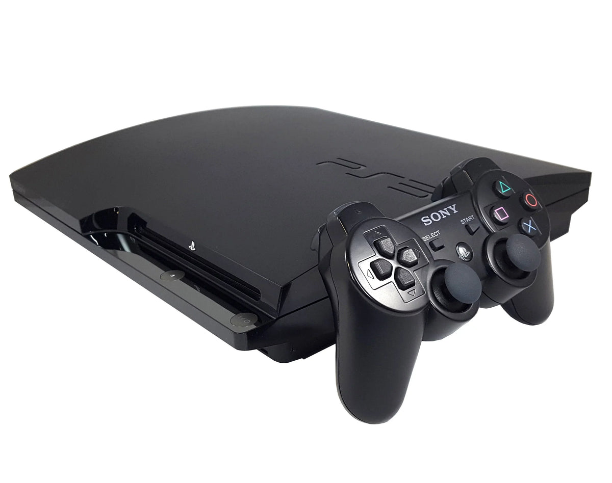 Console PS3 Slim Black PlayStation trendy (Refurbished) HDMI Video Game 120GB 3 Controller Restored