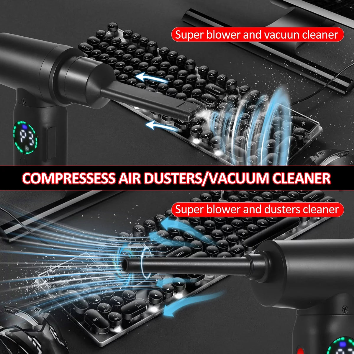 Air Cars, Dust 100W Pinnaco More Brush and Electric Duster Blower trendy Compressed Efficient Motor Cleaner - for Computers,