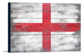 Gallery Artwork Canvas) Press (18x12 - Country special edition England Lantern Stretched Wrapped Flag Rustic