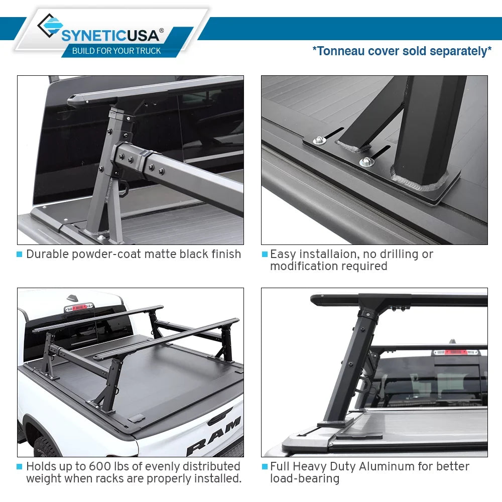 Heavy Duty Overhaul Syneticusa HD Ladder Rack Height Truck Bed Adjustable