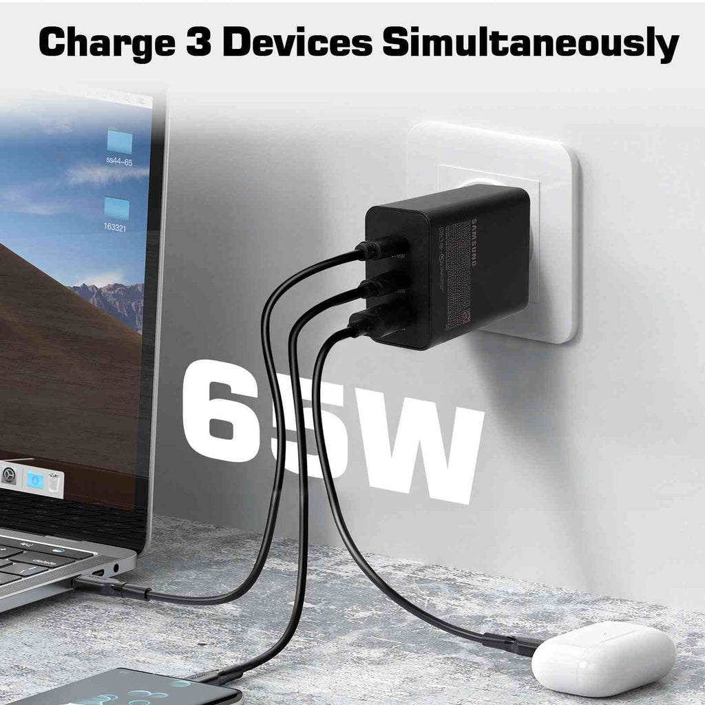 & Magic Pro Fast Dual for 30 USB Ports 6R/Axon 5G/Blade 30 V30/nubia ZTE iPhone, Charger 5G Phones Ultra Laptops, 3 High-Speed 30 Charging 65W Axon Red with - USB-C Travel 5G/Axon Galaxy,