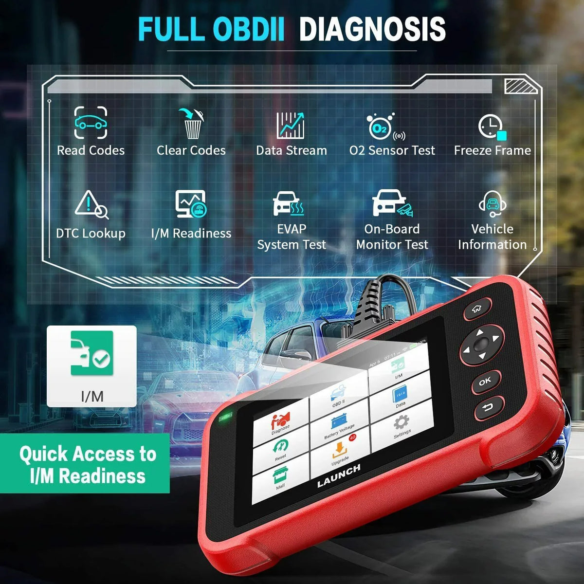Diagnostic Engine LAUNCH Reader CRP123i ABS Transmission Code SRS OBD2 TOOLS Scanner