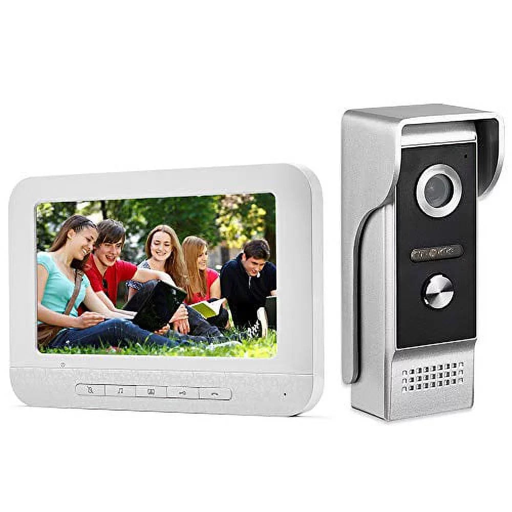 System, Home AMOCAM Intercom, Monitor high quality Camera Night Vision Surveillance Wired 7 Intercom Video Monitoring, Video Inches Door Kit, Intercom Door Unlock, for IR Phone Video Doorbell Dual-Way Support