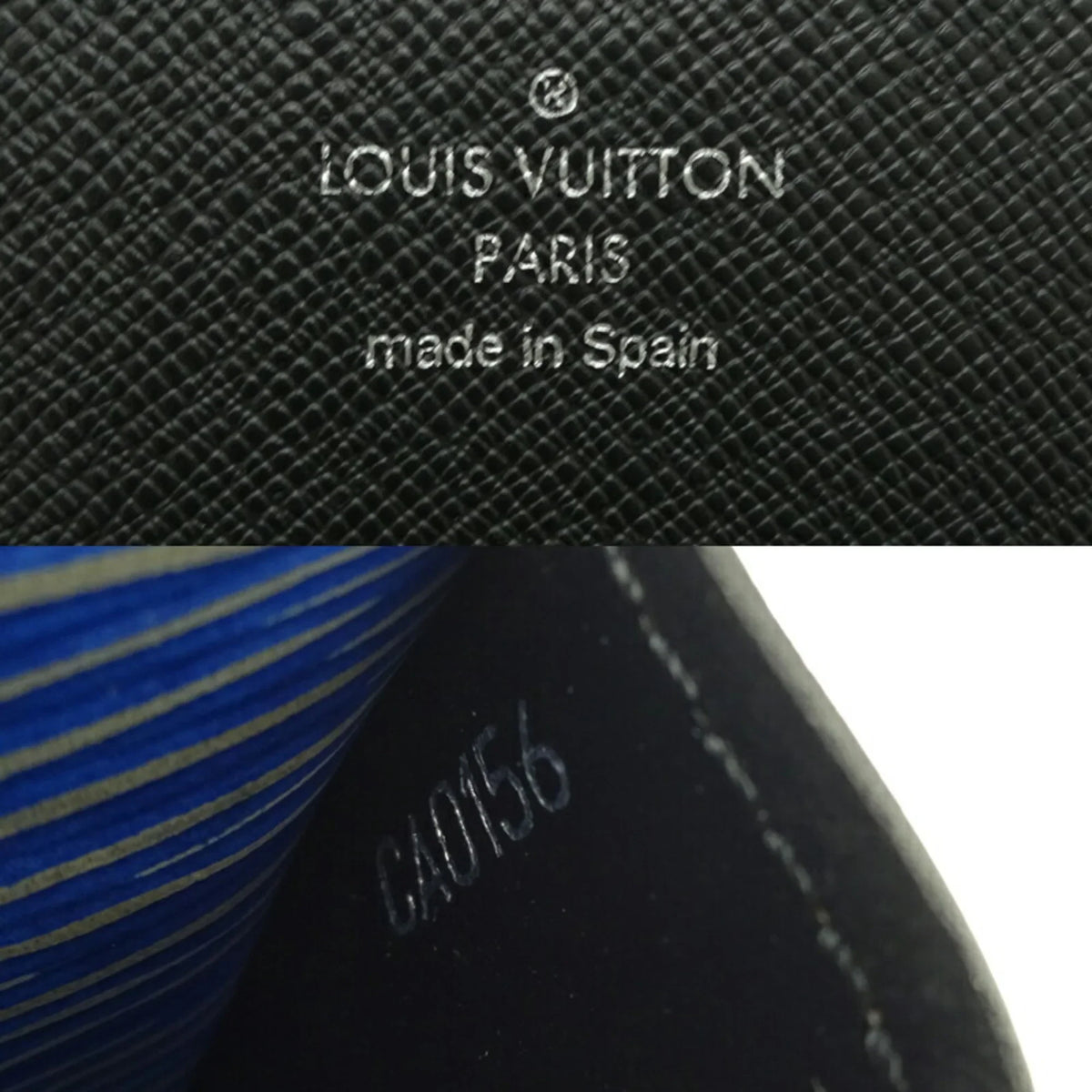 Women's (Blue) Long Wallet Vuitton Louis Pre-Owned Portefeuil Sarah (Good) () high quality M61649 Epi