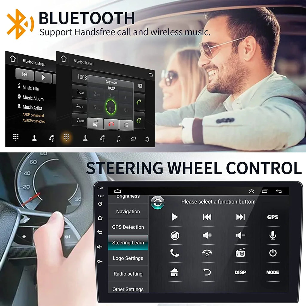 Support 13 Fastboot with WiFi Android Inch Android Connection Navigation Touch Carplay Radio Din Backup with Car special edition Wireless 1G+32G HiFi/BT/GPS 10.1 Camera Double Stereo Screen Auto, Car
