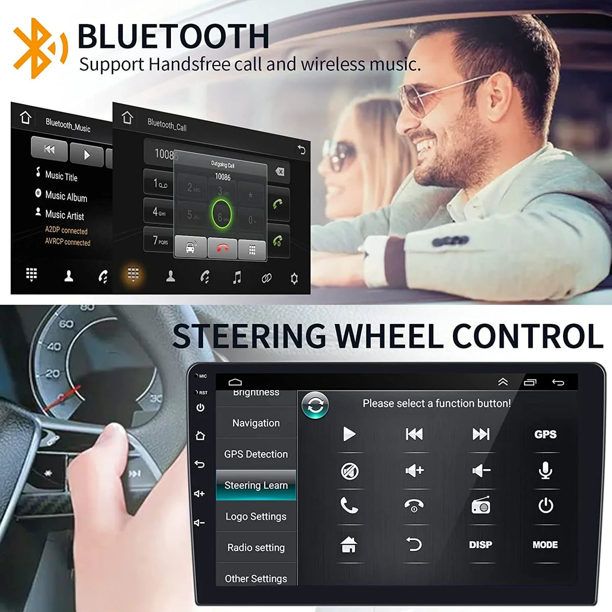 Support 13 Fastboot with WiFi Android Inch Android Connection Navigation Touch Carplay Radio Din Backup with Car special edition Wireless 1G+32G HiFi/BT/GPS 10.1 Camera Double Stereo Screen Auto, Car