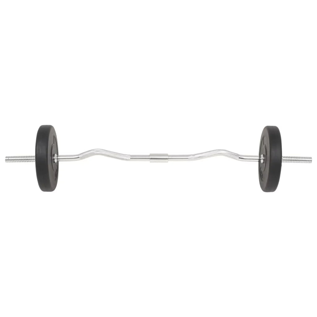 Barbell and Plates with Bodybuilding, Weight Home Fitness, Training, Bars Dumbbell Weightlifting, 66.1 lb for Gym Strength Set moobody