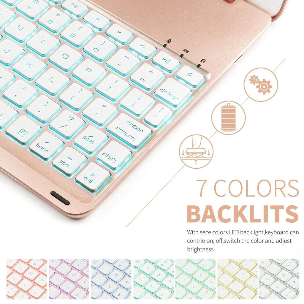 iPad Protective iPad with of to Gen 9th Bluetooth 8th Backlight "Air3 the Shell Pro10.5, Smart Keyboard Sleeve 7th , Gen,(2018) Applicable (2021),(2019) Gen