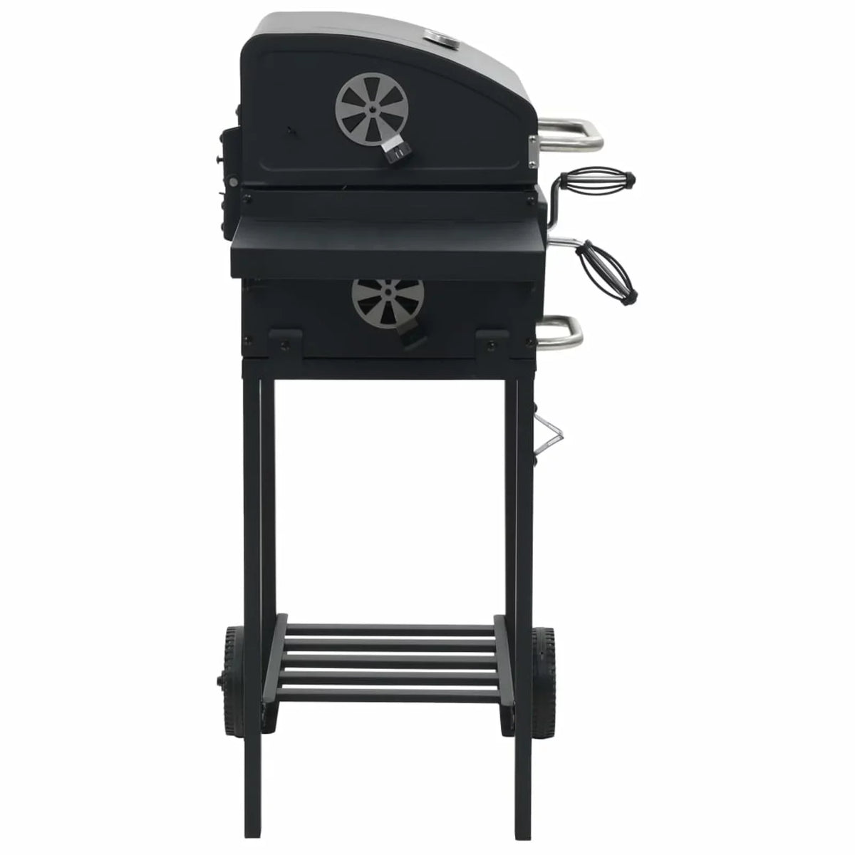 Shelf Grill Black Charcoal-Fueled with Bottom BBQ