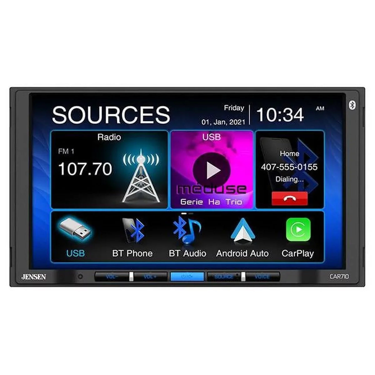 special edition Receiver 7 Carplay CAR710 Auto Jensen Din Car Touchscreen Android Stereo & in. 2 Mechless LCD