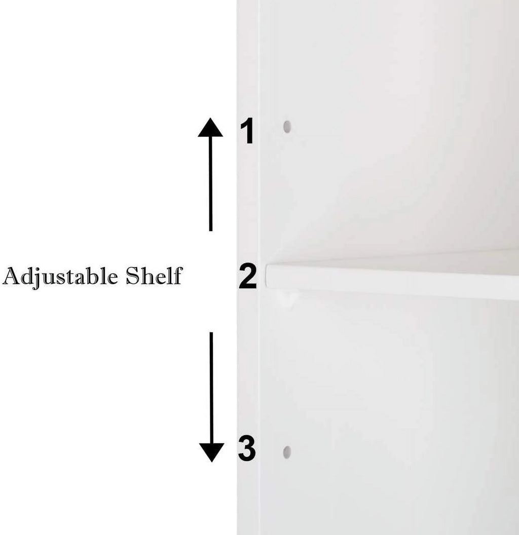 Single Cabinet Adjustable Medicine with Storage White 2 Mount classic Organizer Bathroom Cabinet Shelves Wall Mirrored and BSL Door
