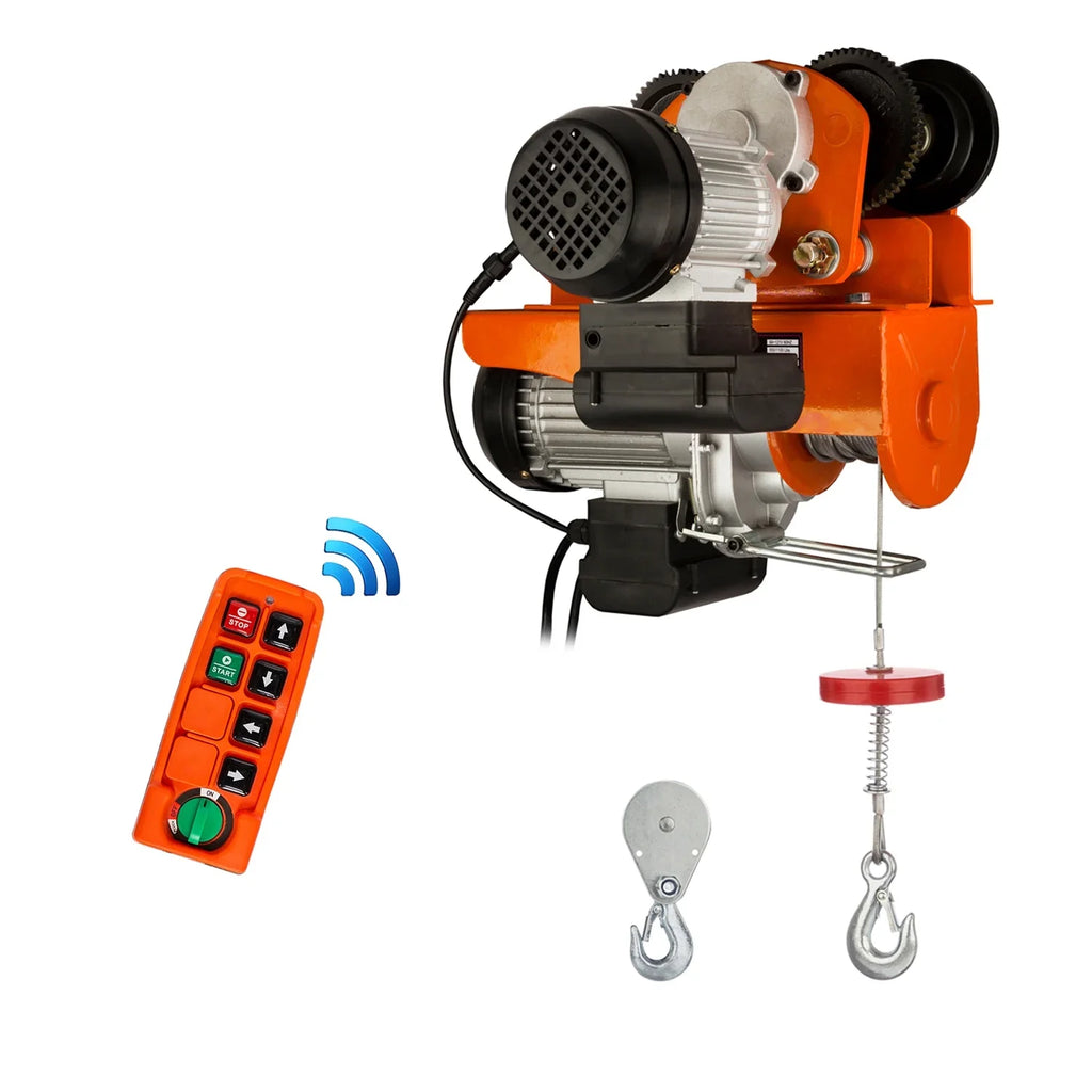 lbs. 50/60HZ lbs. 550 w/ Hoist special edition Rope / Emergency w/trolley Electric 220~240V 1100 Prowinch Stop Wireless