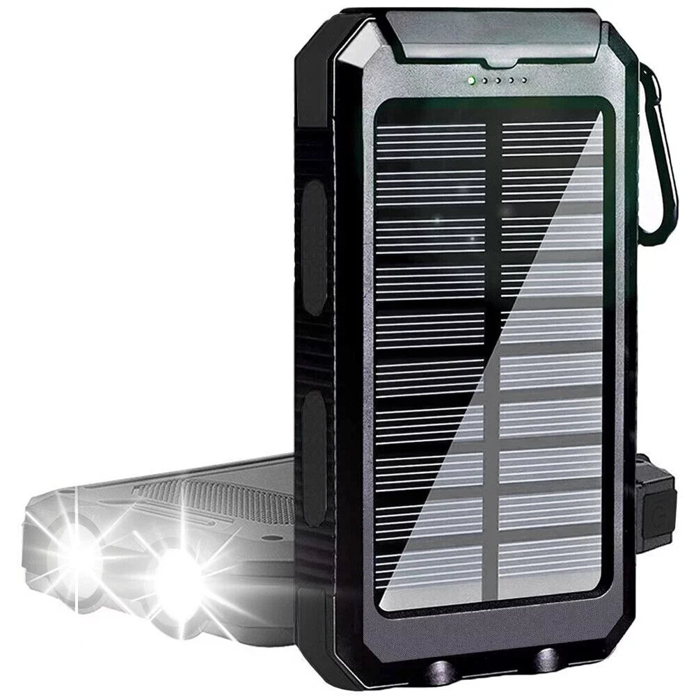 US Battery Charger 2023 Solar External Bank 9000000mAh Waterproof Power Portable