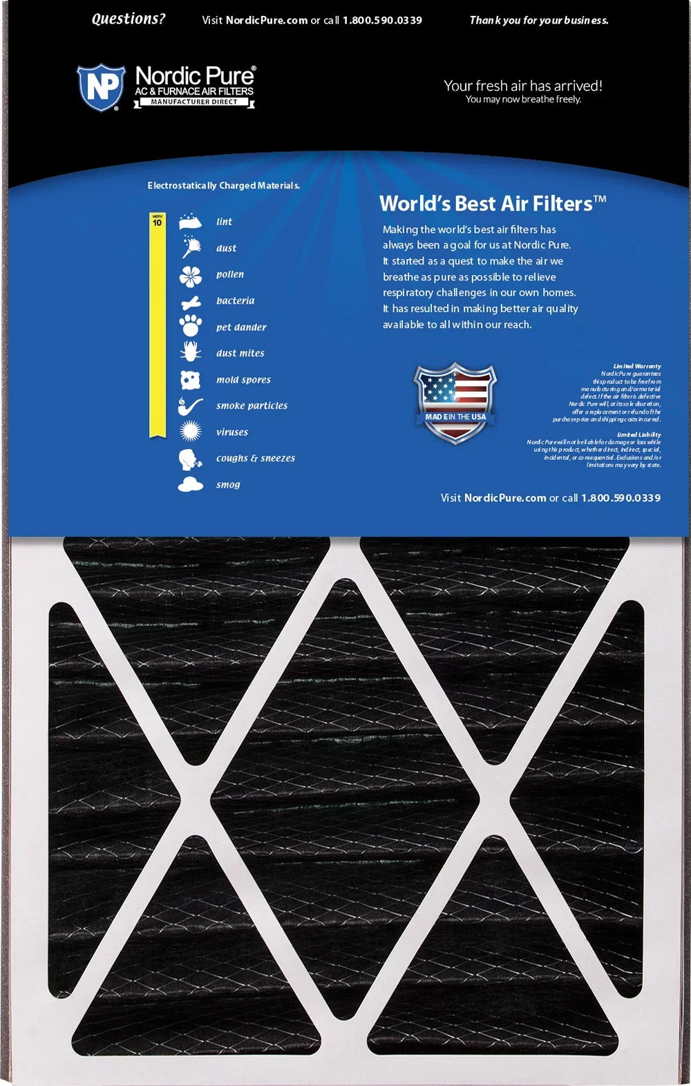 Air MERV Pack 10 Carbon AC (4 4 16x25x5 Filter Plus Bear Replacement high quality 7/8)