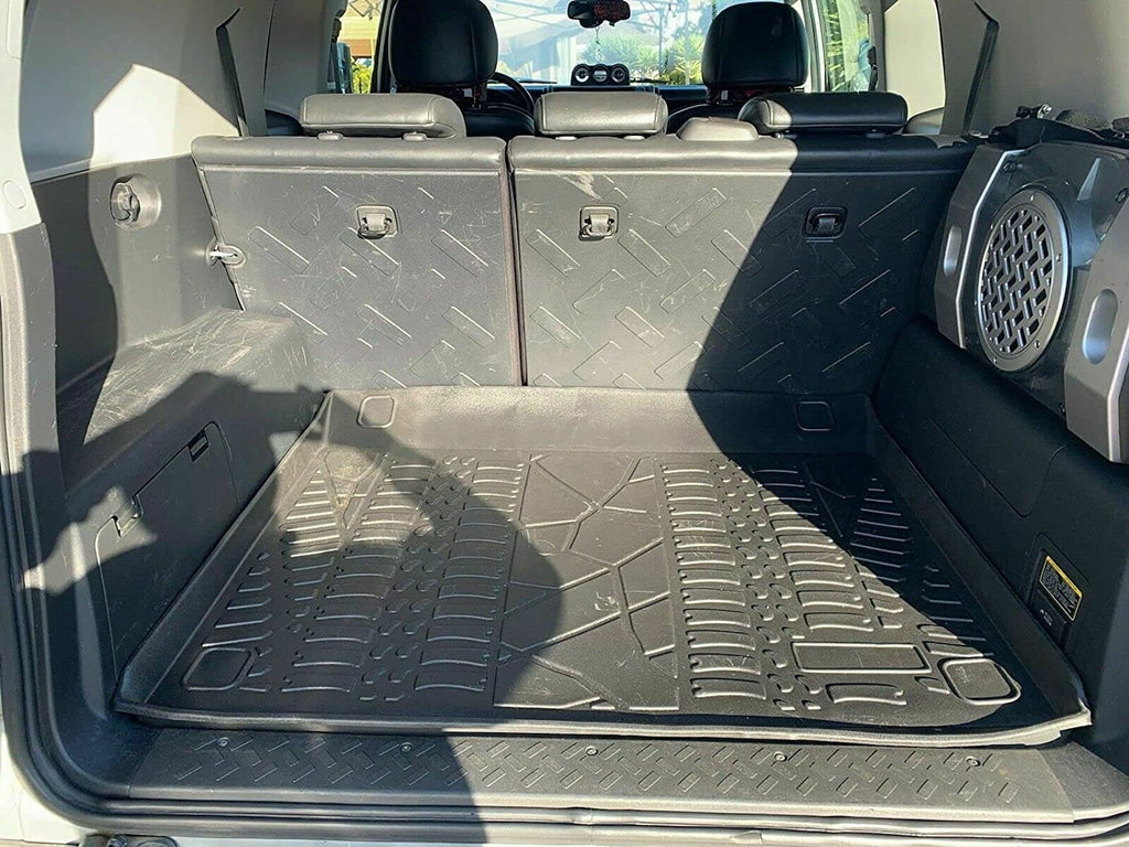 Trunk Toyota EA FJ – Rubber with Trunk Design Install Car – 2007-2014 Raised Mats Laser Cruiser – – Trunk Non-Slip for Weather-Resistant – Liner Easy Pre-Cut Cargo Mat EACCESSORIES Mat for to Lip Cars