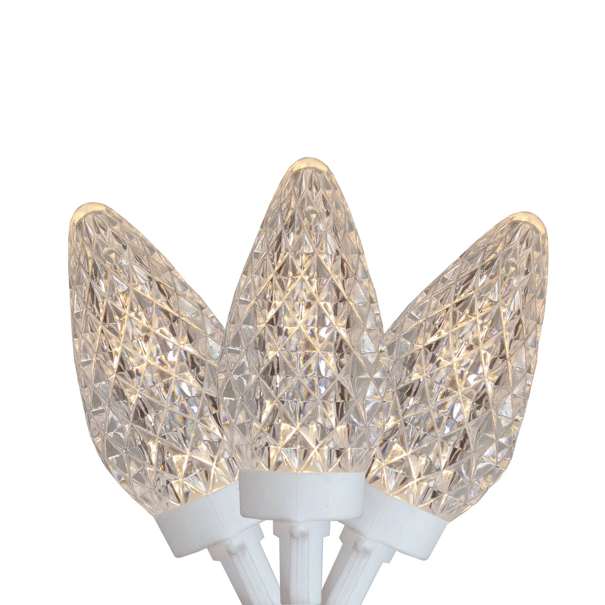 Faceted Lights C9 100 White LED White ft Warm - Count Northlight 41 Christmas Wire