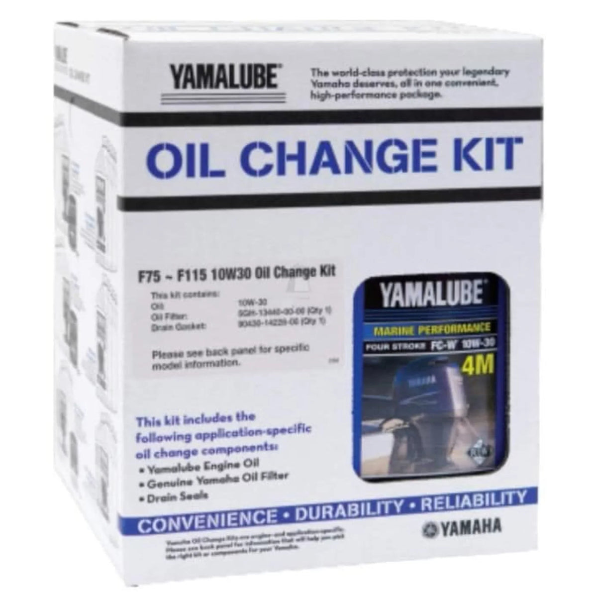 Change Oil Yamalube 10W30 F75-F115 Kit, Yamaha LUB-MRNMD-KT-11 New OEM