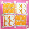 x Pre-Owned (Like Celine New) multicolor CELINE ladies pink scarf horsebit harness muffler pattern