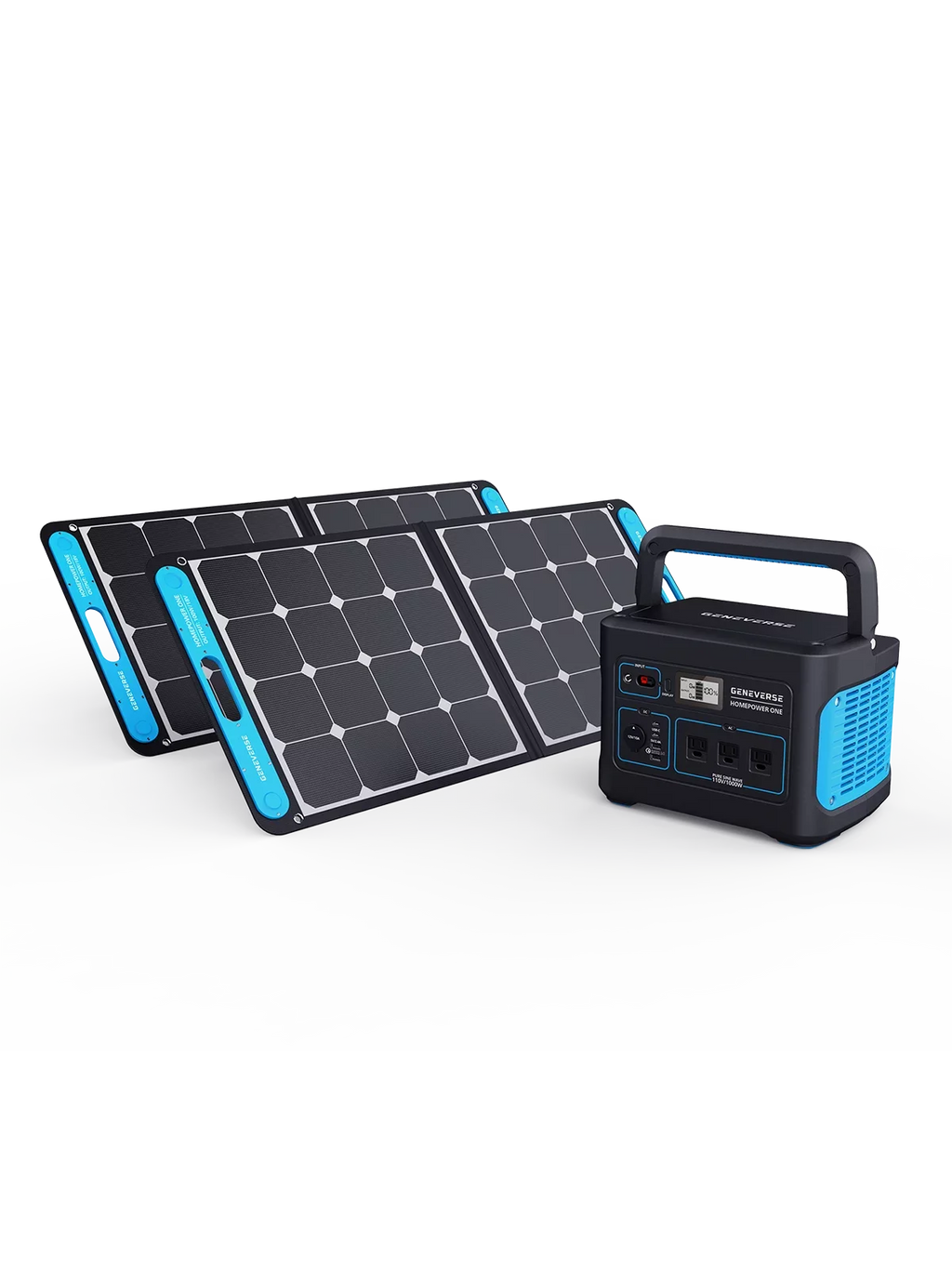 Quiet, Home Outlets) For 1X Devices HomePower (3X Station Portable Solar Indoor-Safe 1000W Generator Panels. Power Solar Geneverse 1002Wh Generator AC Battery 100W Power ONE Backup 2X + Bundle: (1x2)