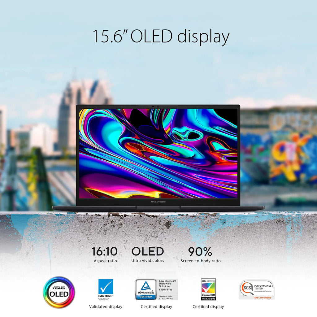OLED 11 Platform, Laptop, 15.6” Intel i7-12700H 15 K3502ZA-ES76 Evo VivoBook Core 16GB Black, FHD ASUS OLED 1TB Slim S Windows SSD, CPU, RAM, Home, Intel Display, Indie
