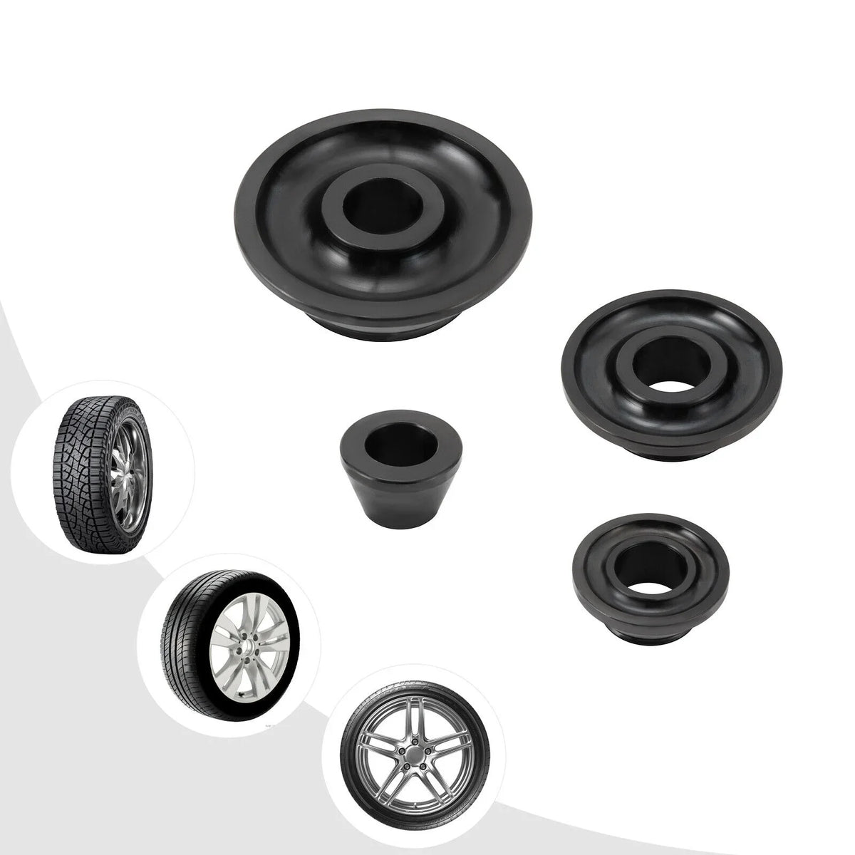 Wheel 45-gauge Cones Cones 36mm 4 special edition Adapter Sizes Steel Tire Balancer Set Balancer