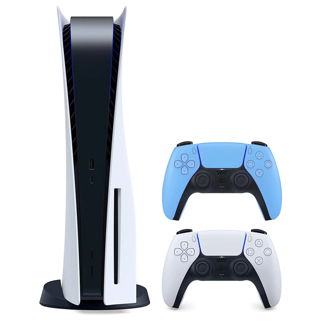 Blue new with Disc) Playstation Controller Station ( - and Bundle Dual Version Disc PS5 5 Extra Charging Starlight