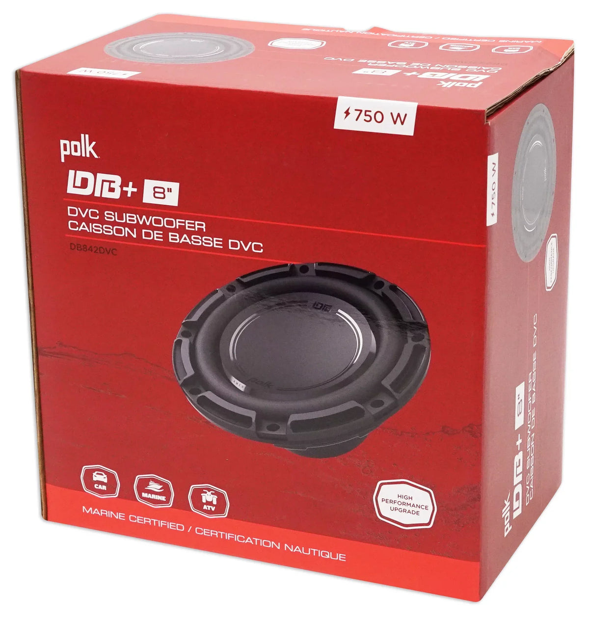 (2) Audio Subwoofer Watt classic Audio 1500 Polk DB842DVC 8” 4-Ohm Sub+Rockmat Car Dual