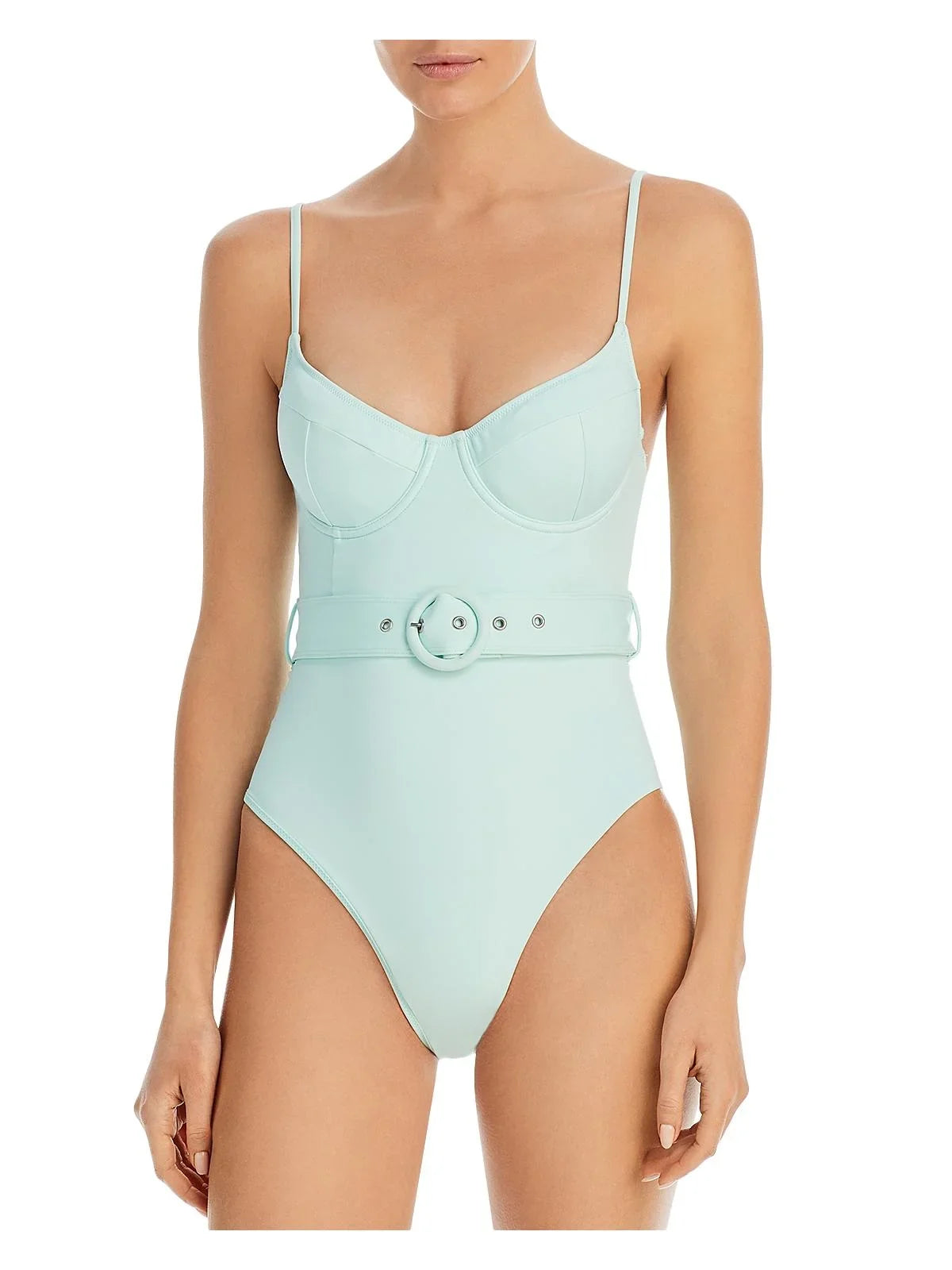 Womens Simkhai Swimsuit Nylon Jonathan Buckle One-Piece