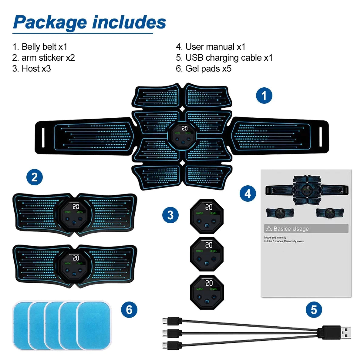 Toning Exercise Belt Trainer, ABS Kepeak ABS Equipment, Abdominal Sport Workout