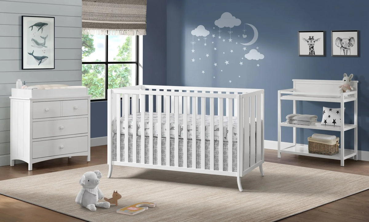 Arlie in 4 White Island 1 Baby Oxford Convertible Crib