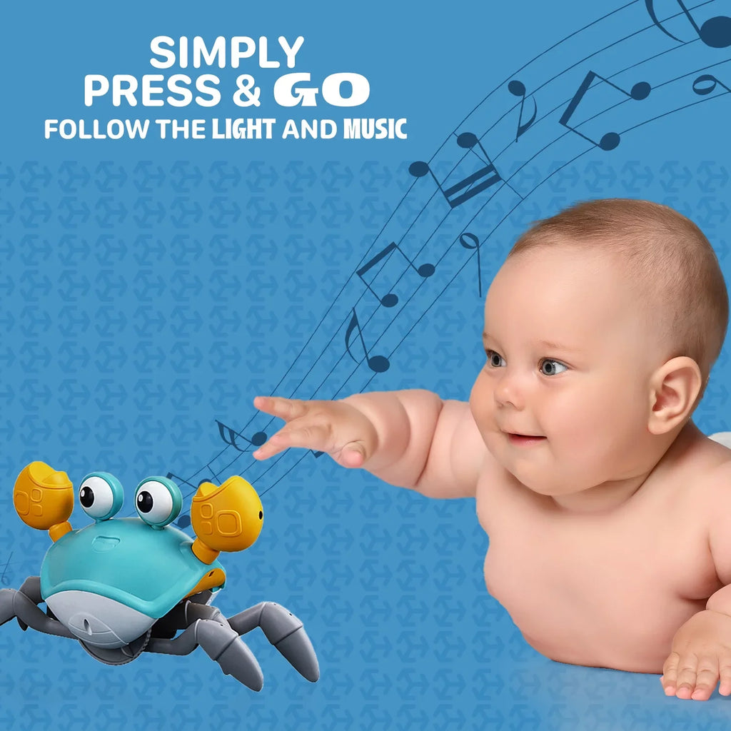 Toys Caelan Crawl, Infant Music Colorful Time & Crawling Learning Gifts Toy Development For Toddlers And For Birthday Tummy Gift Baby Interactive Walking Crab: Kids