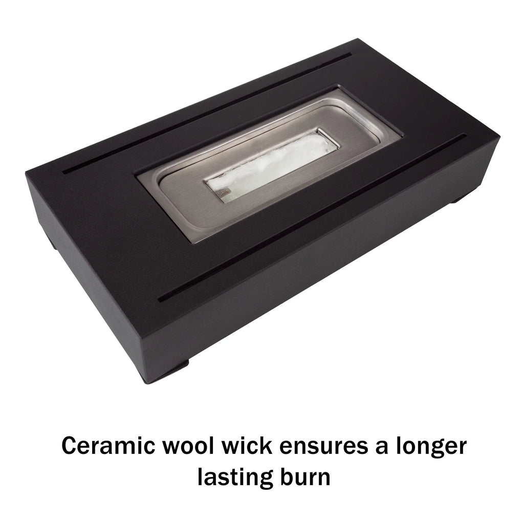 Indoor Black Ventless Bio or Tabletop 2-Pack Rectangular Ethanol Fireplace, Northwest Outdoor