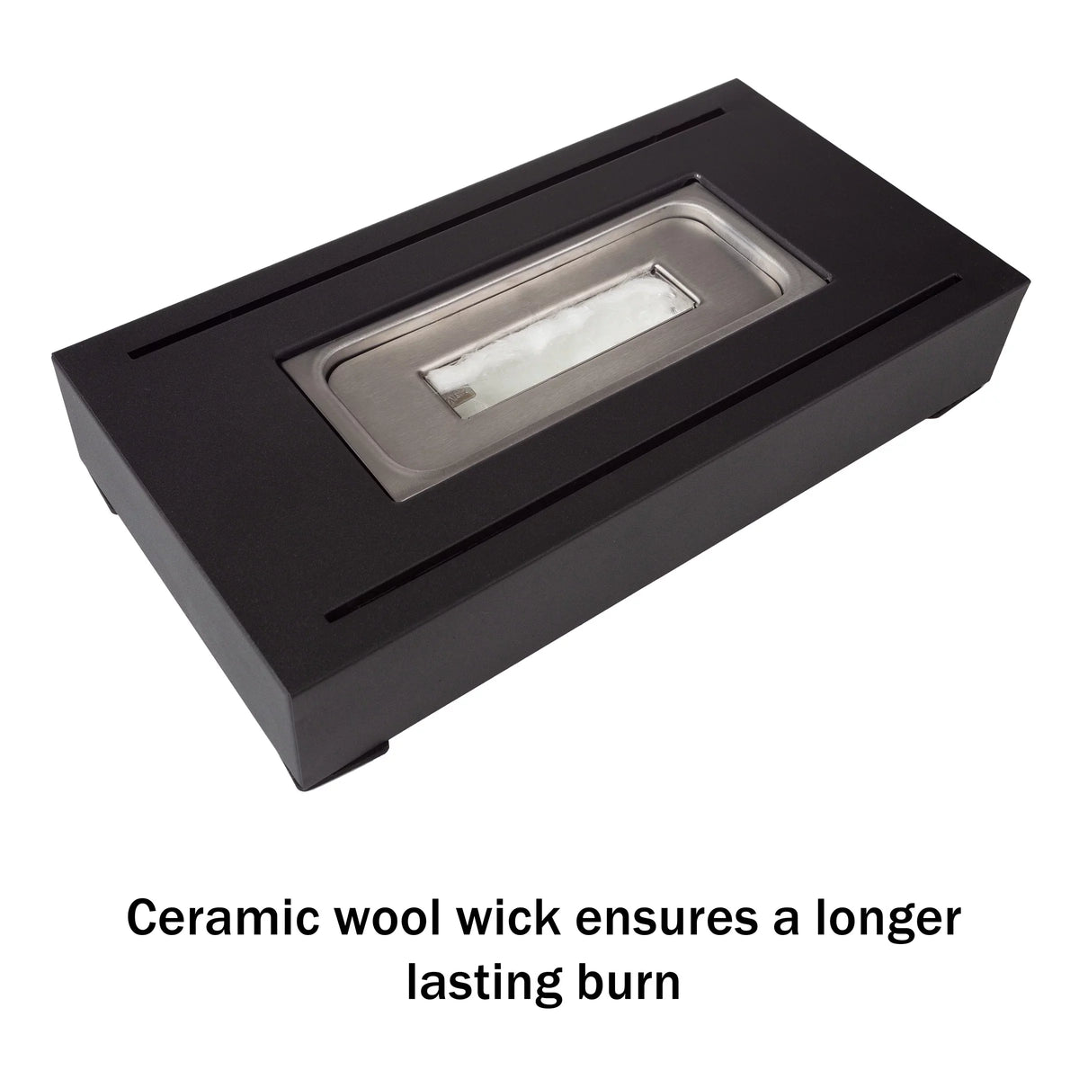 Indoor Black Ventless Bio or Tabletop 2-Pack Rectangular Ethanol Fireplace, Northwest Outdoor
