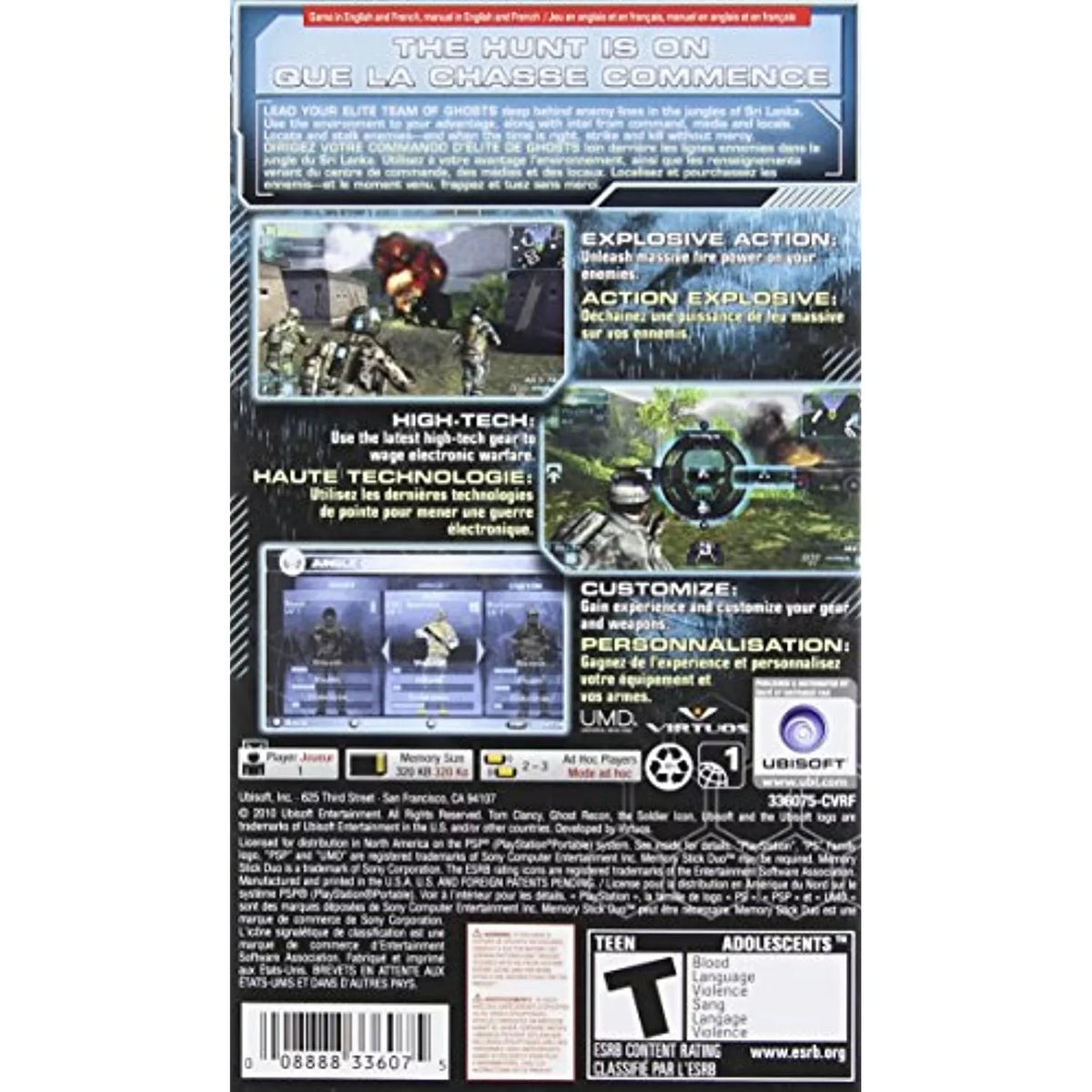 '- Psp Clancys Predator classic Ghost Recon: Tom
