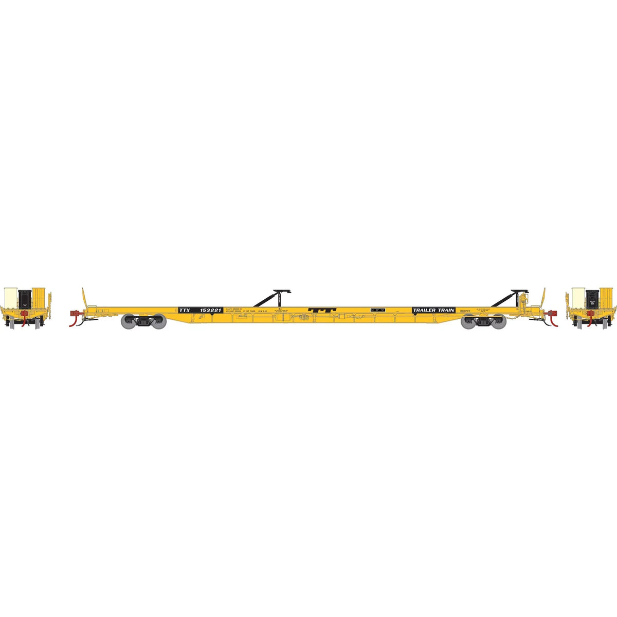 Trailer F89F HO #153221 ATHG69597 Athearn trendy Vehicles HO TTX/Yellow